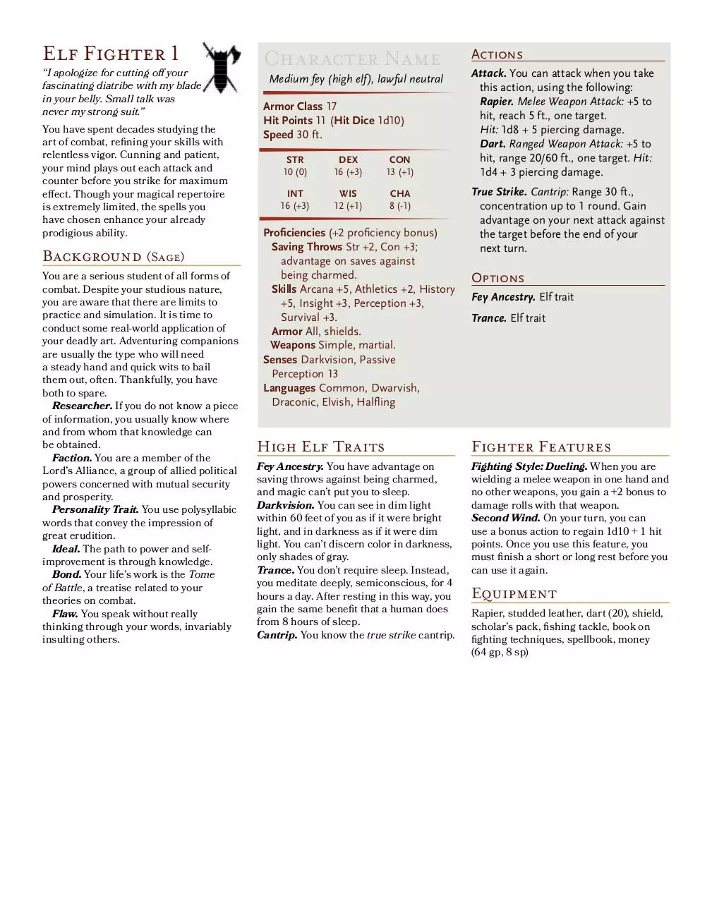 Document preview - High Elf Fighter 1.pdf - Page 1/1
