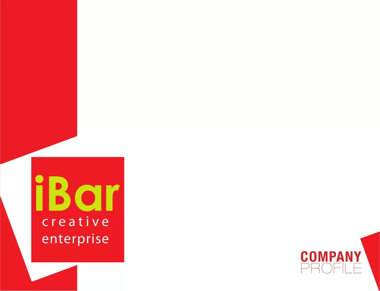 Page 1 of 11, i Bar Creative Profile v1