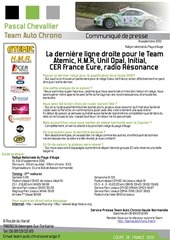 Communiqué de presse rallye Pays d'Auge