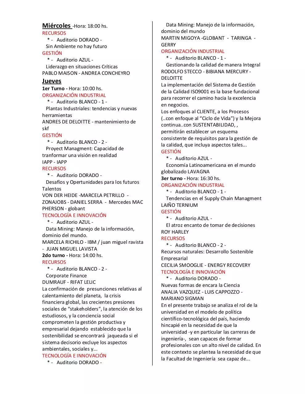 Page 1 of 2, Miércoles