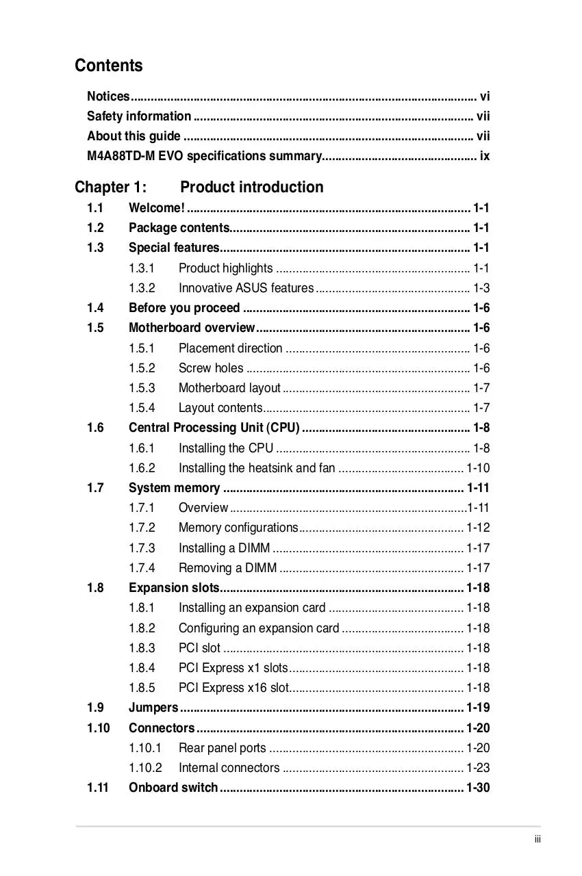 Page 3 of 80, E5341 M4A88TD M EVO