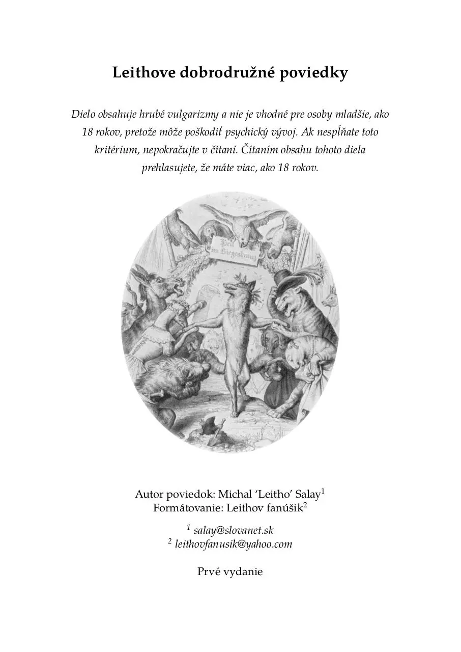 Page 1 of 23, Leithove dobrodruzne poviedky