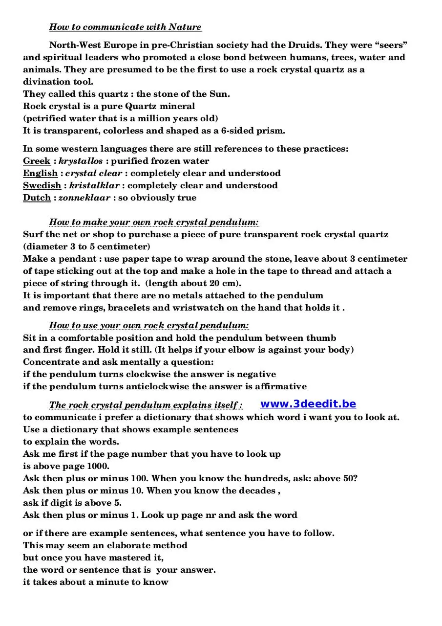 Page 2 of 47, Pendulum Divination EBook