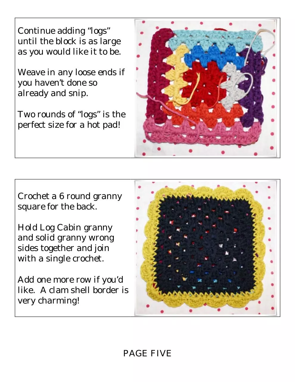 Page 5 of 6, Granny Log Cabin
