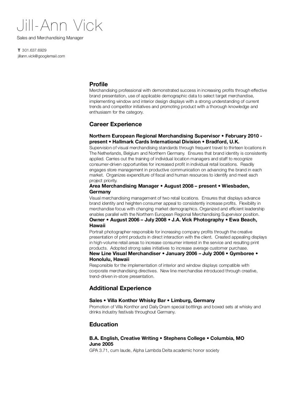 Page 1 of 1, sales resume blog