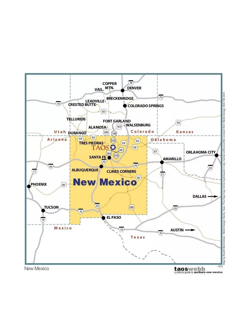Page 1 of 1, newmexico map 8.5x11
