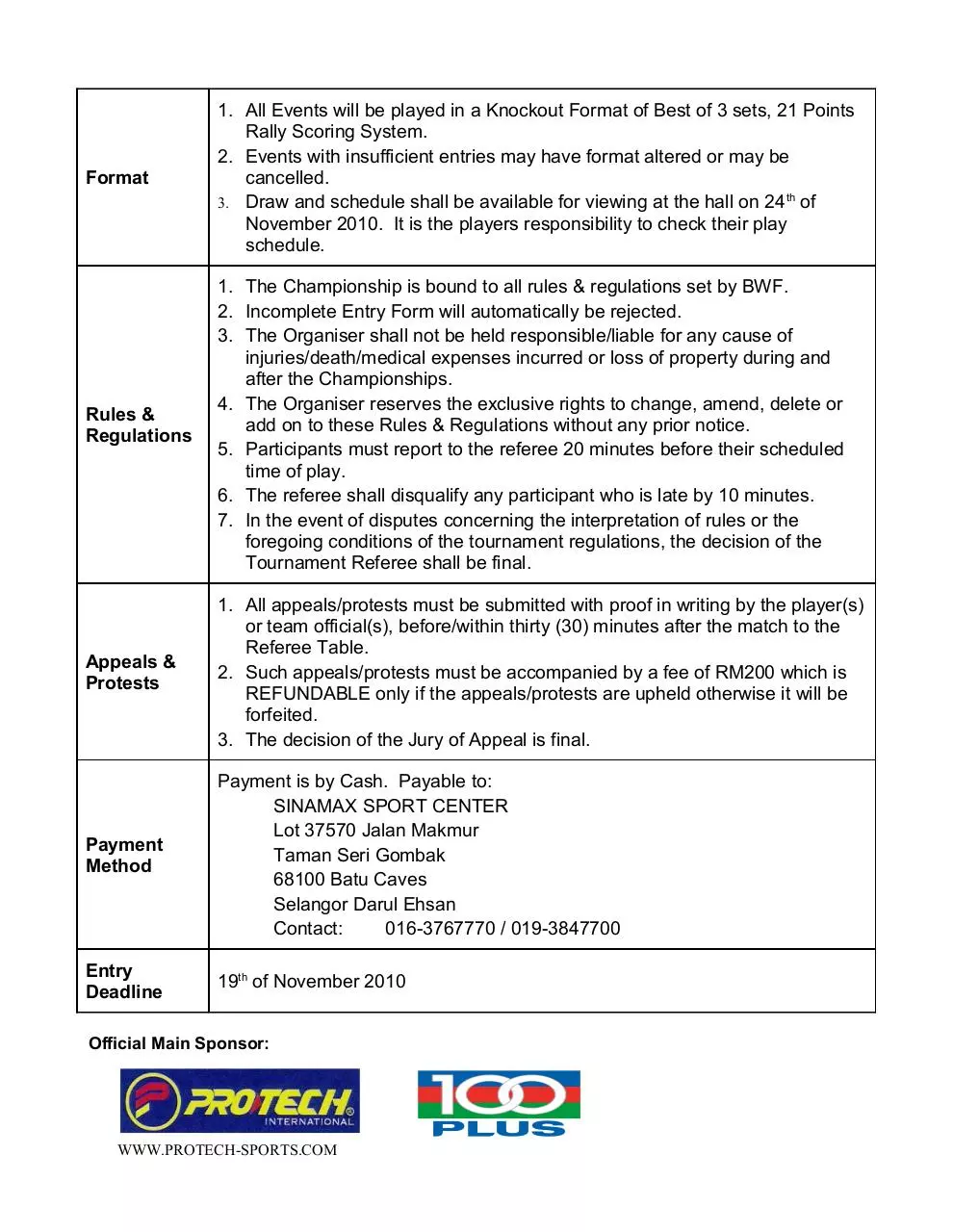 Page 2 of 4, Sinamax Badminton Championship 2010 form
