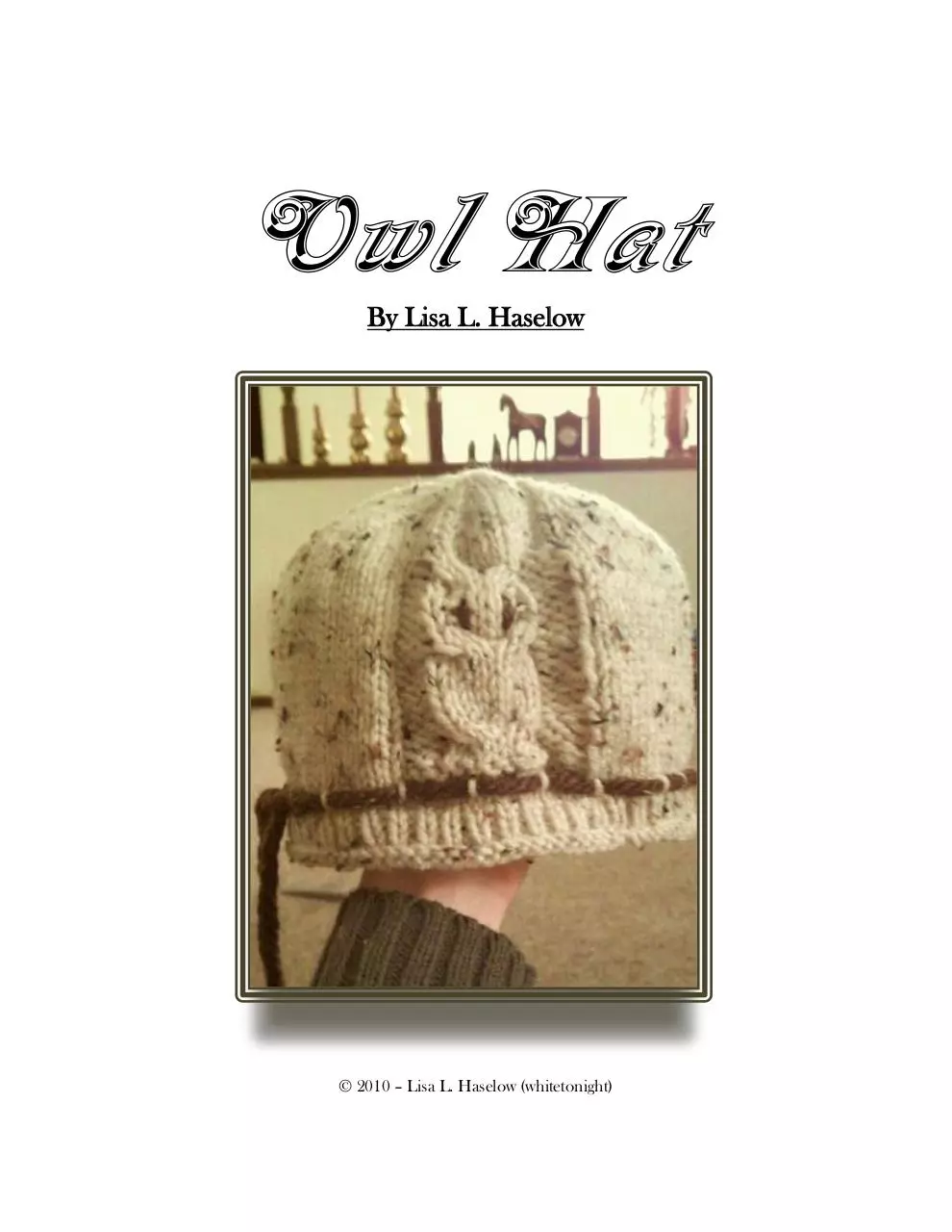 Page 1 of 3, Owl Hat