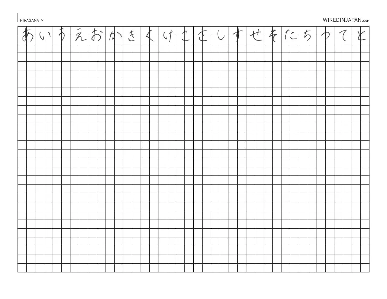 Page 1 of 6, wired kana