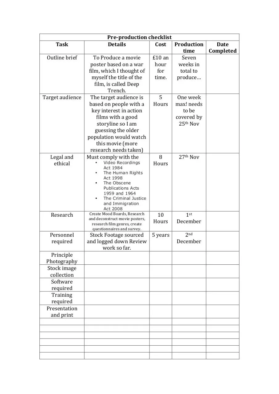 Page 1 of 2, Checklist