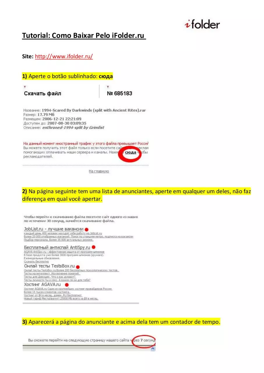 Page 1 of 2, Tutorial como baixar pelo ifolder.ru