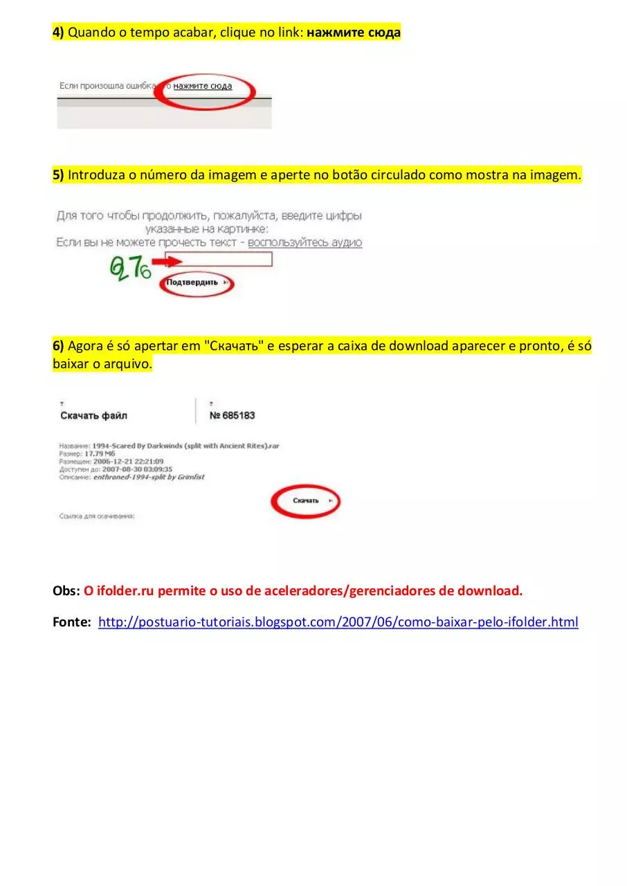 Page 2 of 2, Tutorial como baixar pelo ifolder.ru
