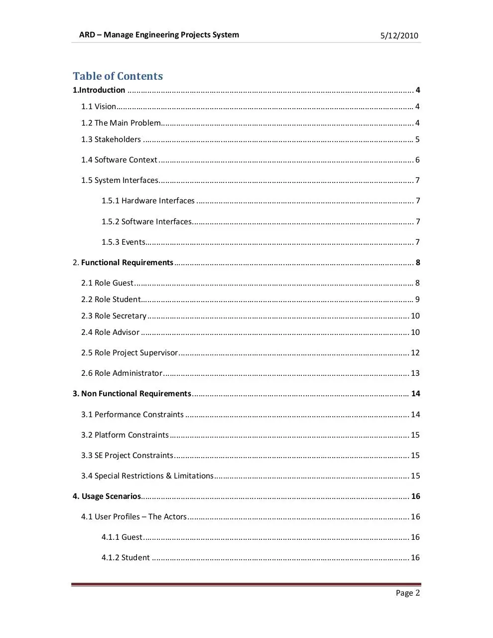 Page 2 of 40, FPMS ARD v1.3