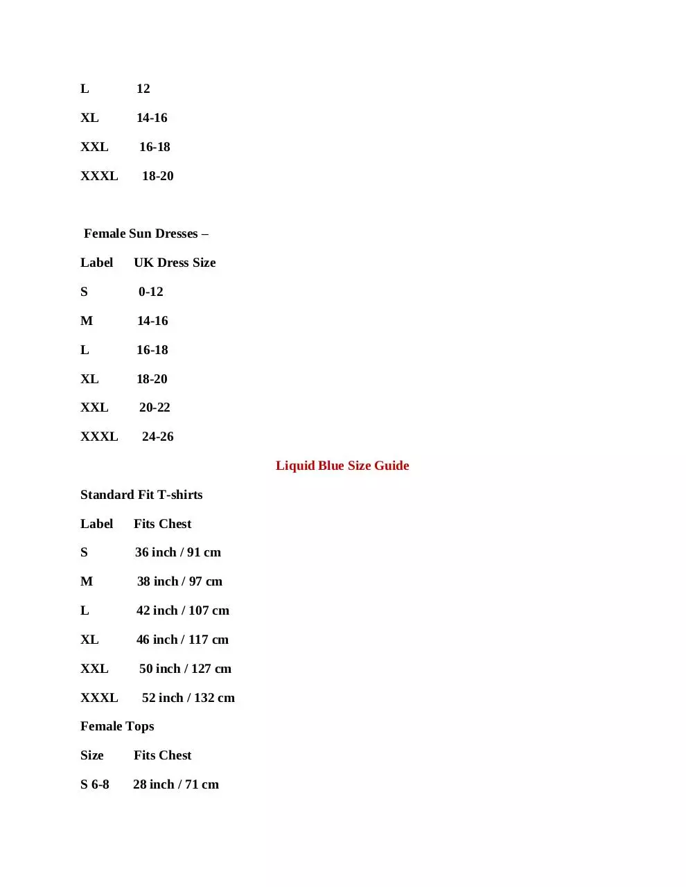 Page 3 of 4, sizing guide