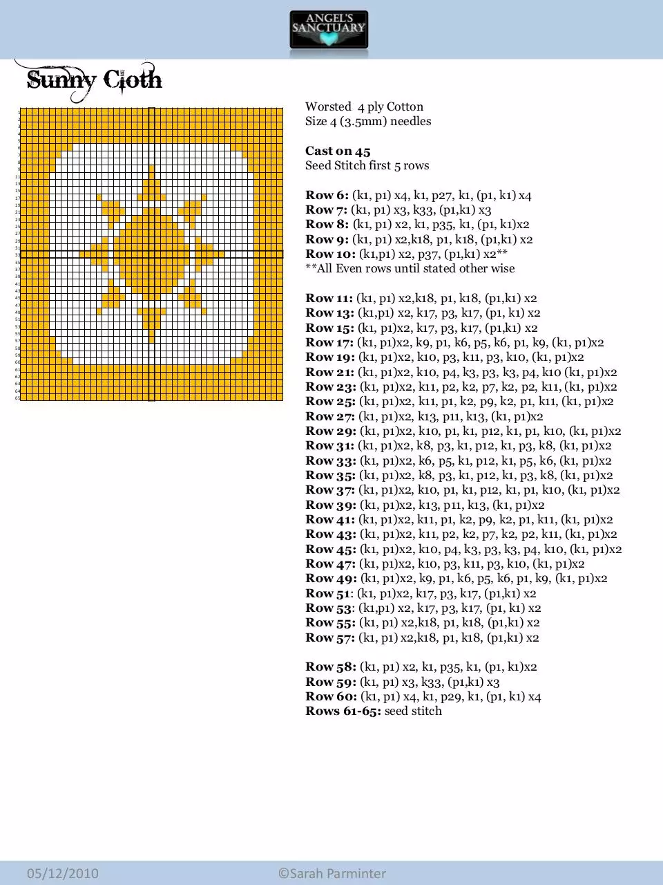 Page 1 of 1, Sunny Cloth