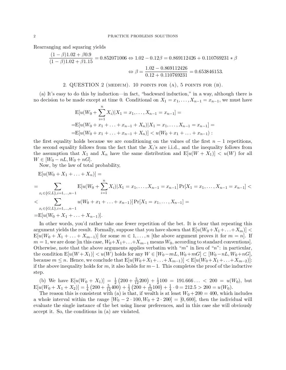 Page 2 of 5, eco331 practice finals solutions
