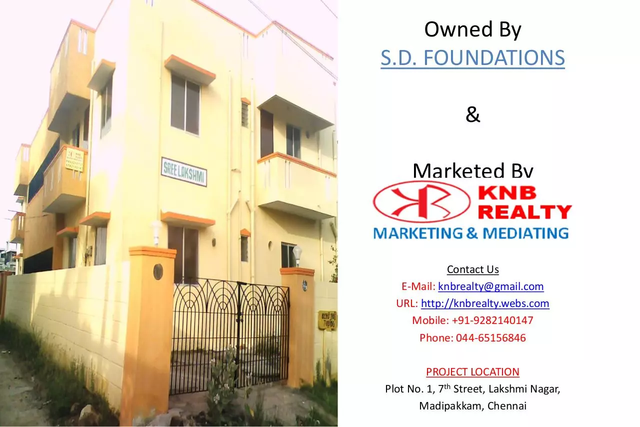 Page 1 of 7, SREE LAKSHMI APARTMENT,MADIPAKKAM, CHENNAI