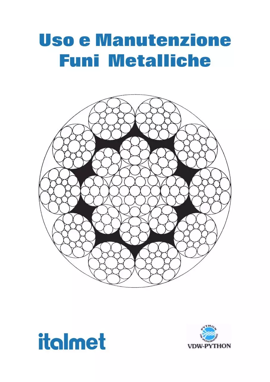 Page 2 of 42, Uso e Manutenzioni FUNI METALLICHE