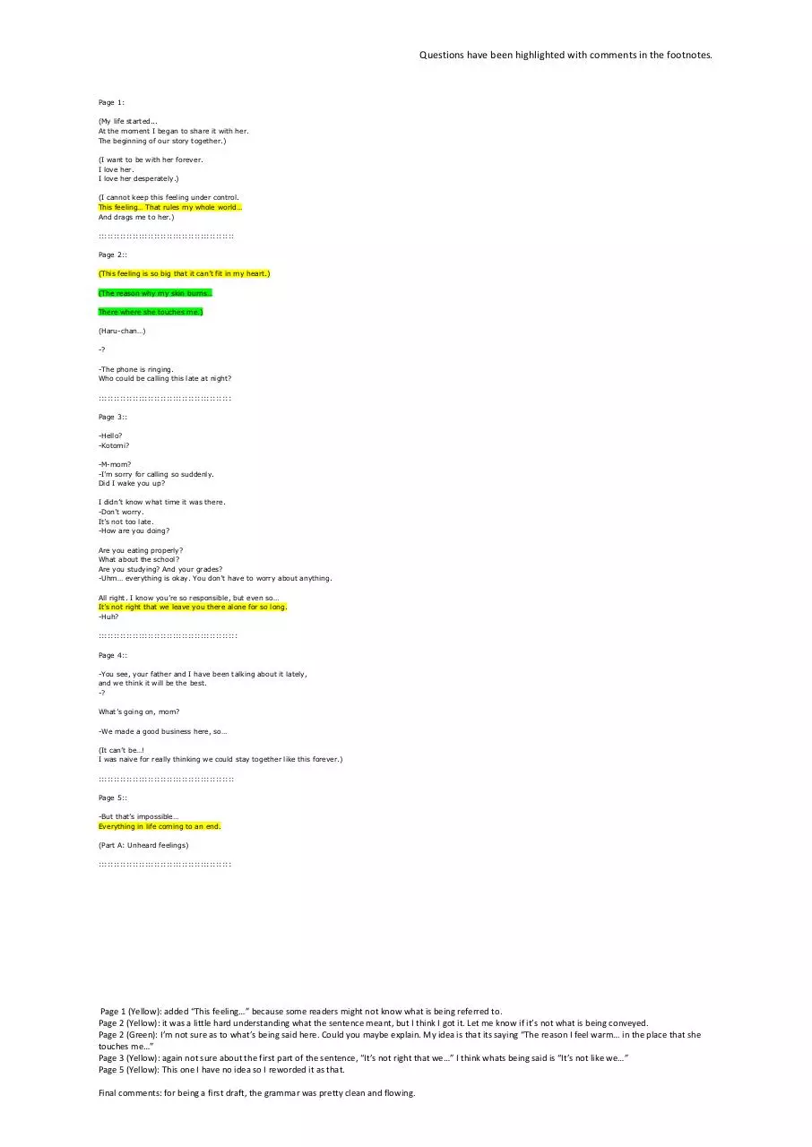 Page 1 of 1, Corrections