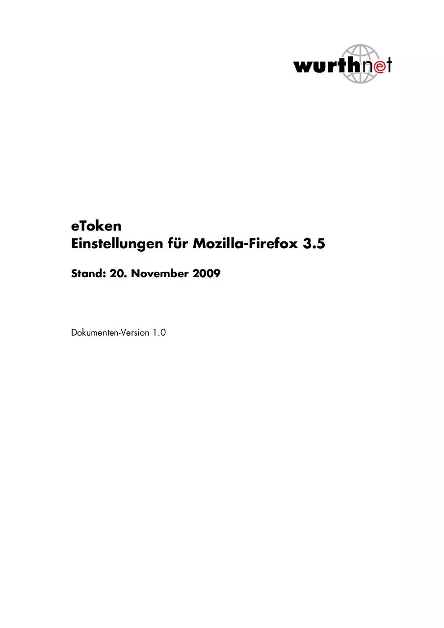 Page 1 of 10, eToken Einstellungen fuer Firefox