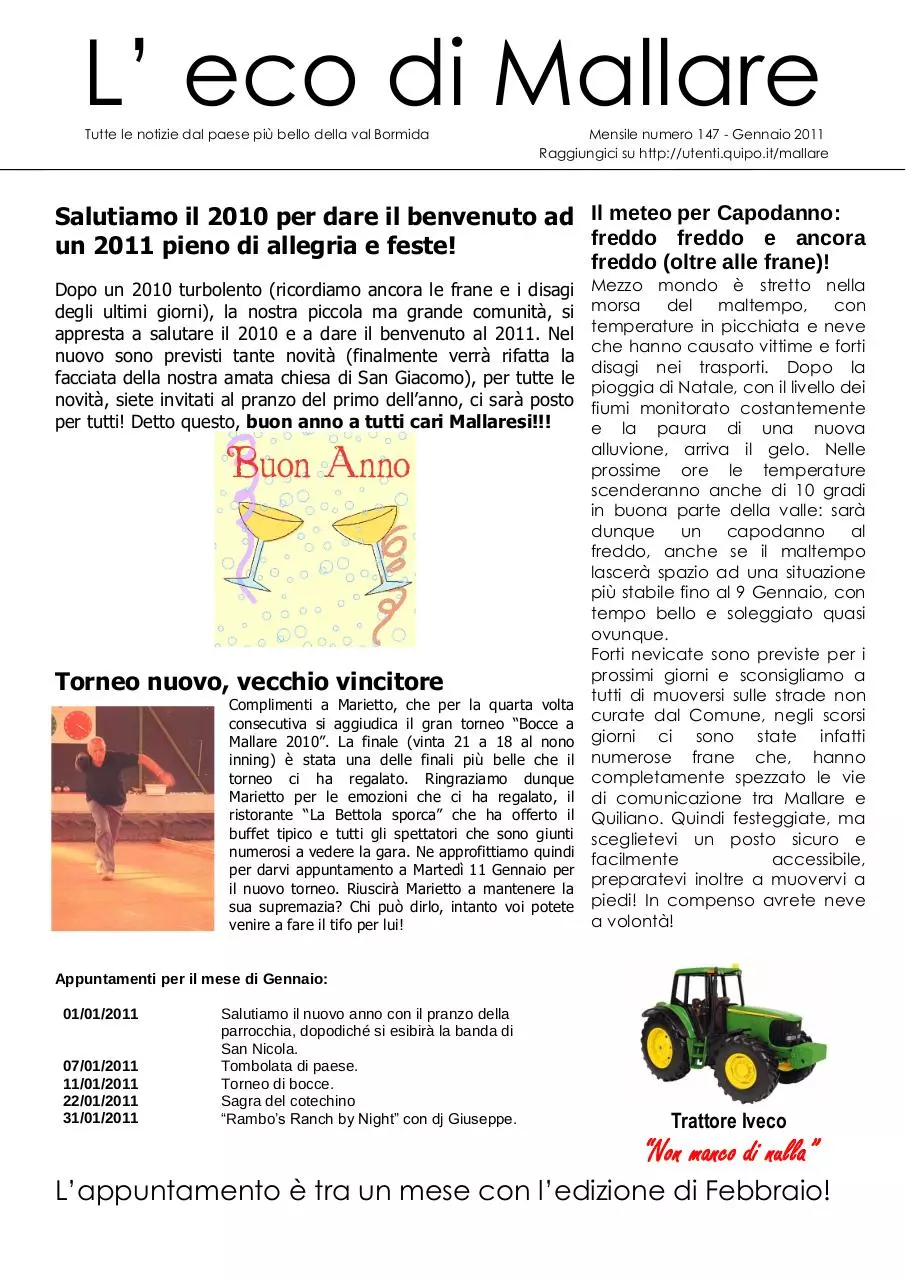 Page 1 of 1, Eco di Mallare