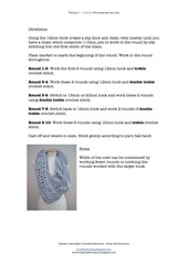 Page 2, Great Big Hug Cowl Pattern version 1