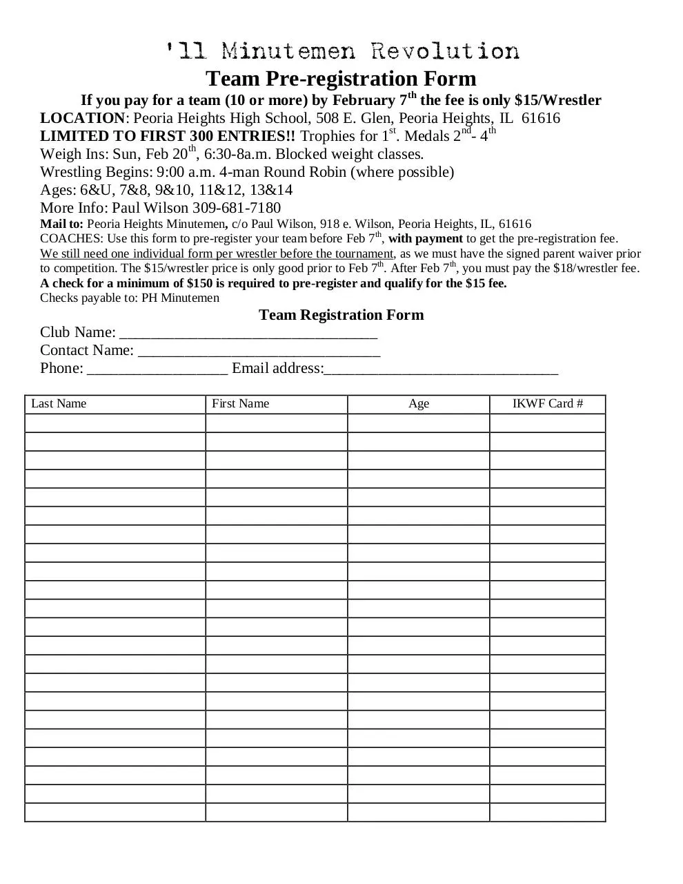 Page 1 of 1, 11teamform