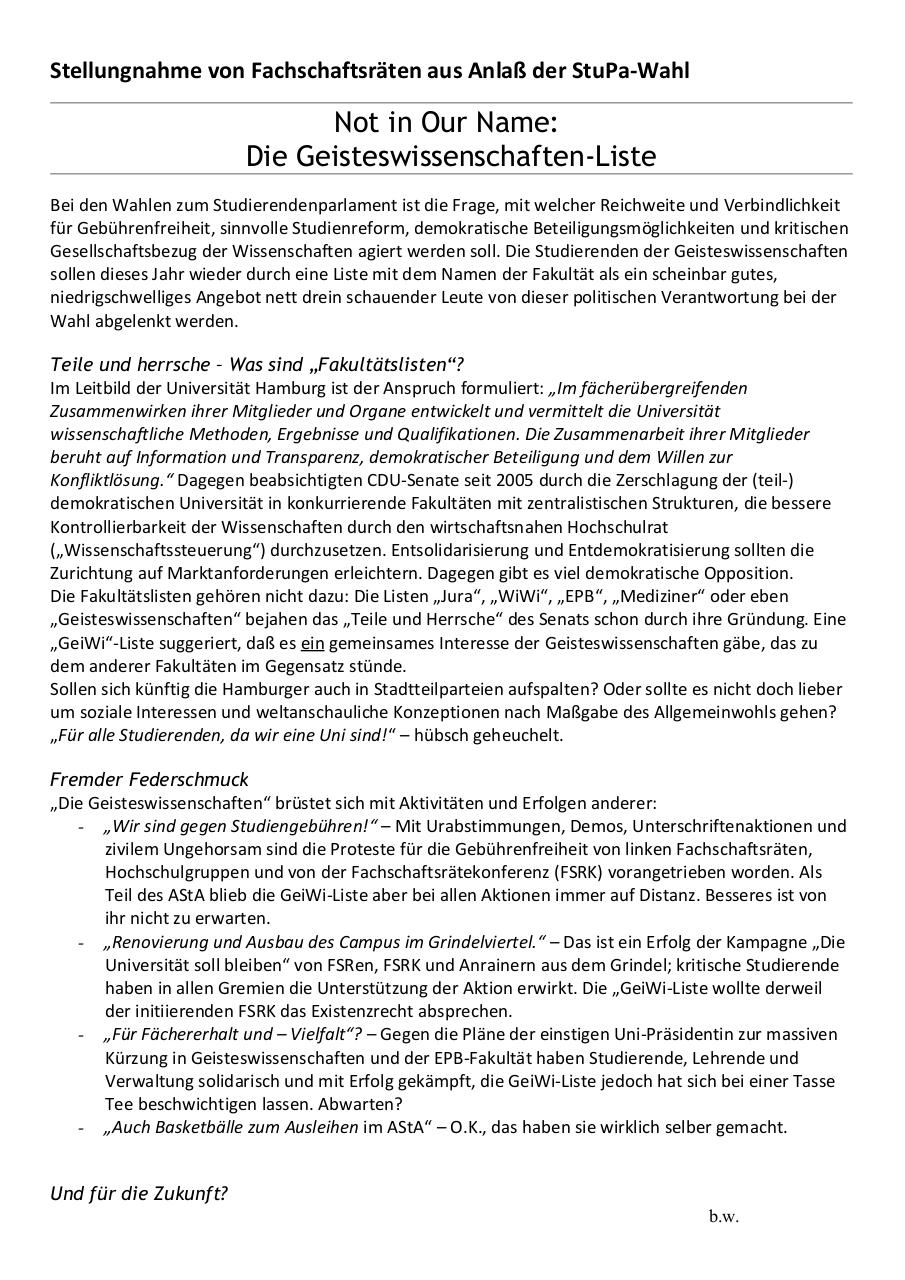 Document preview Not in Our Name GeiWi 2010_11-1.pdf - page 1/2