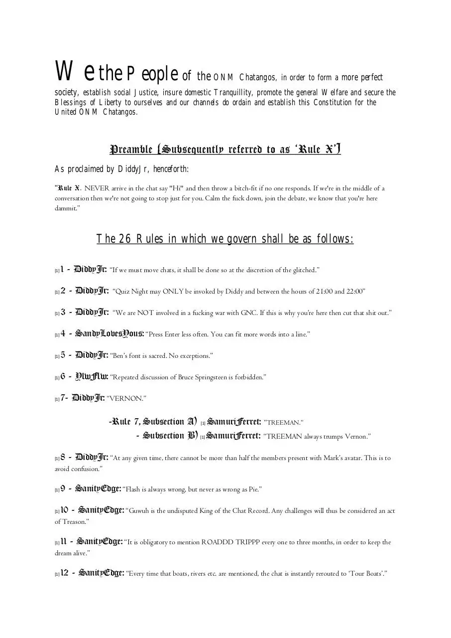 Page 1 of 3, ONM Declaration