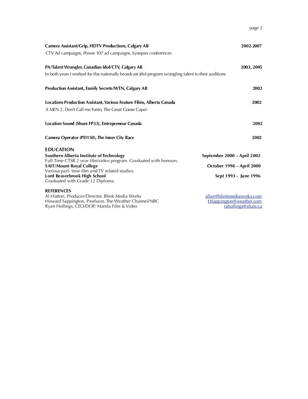 Document preview Resume2011.pdf - page 2/2