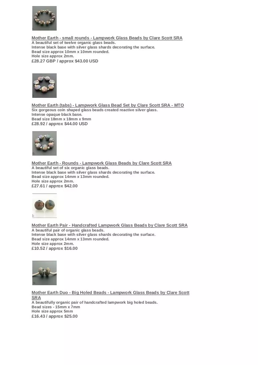 Page 2 of 22, BeadsbyClareScottCatalogueJan'11v1