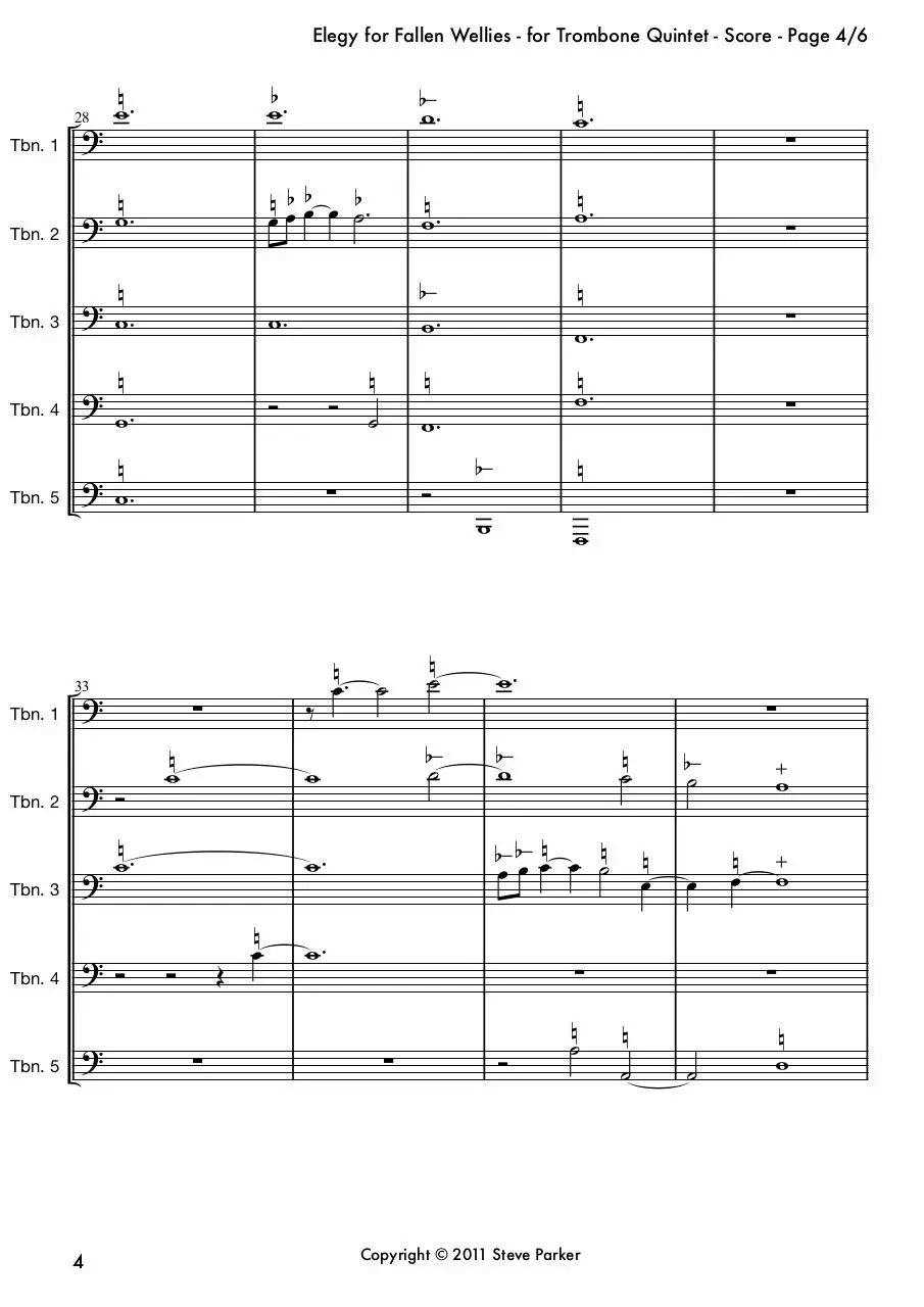 Page 4 of 6, Trombone Quintet