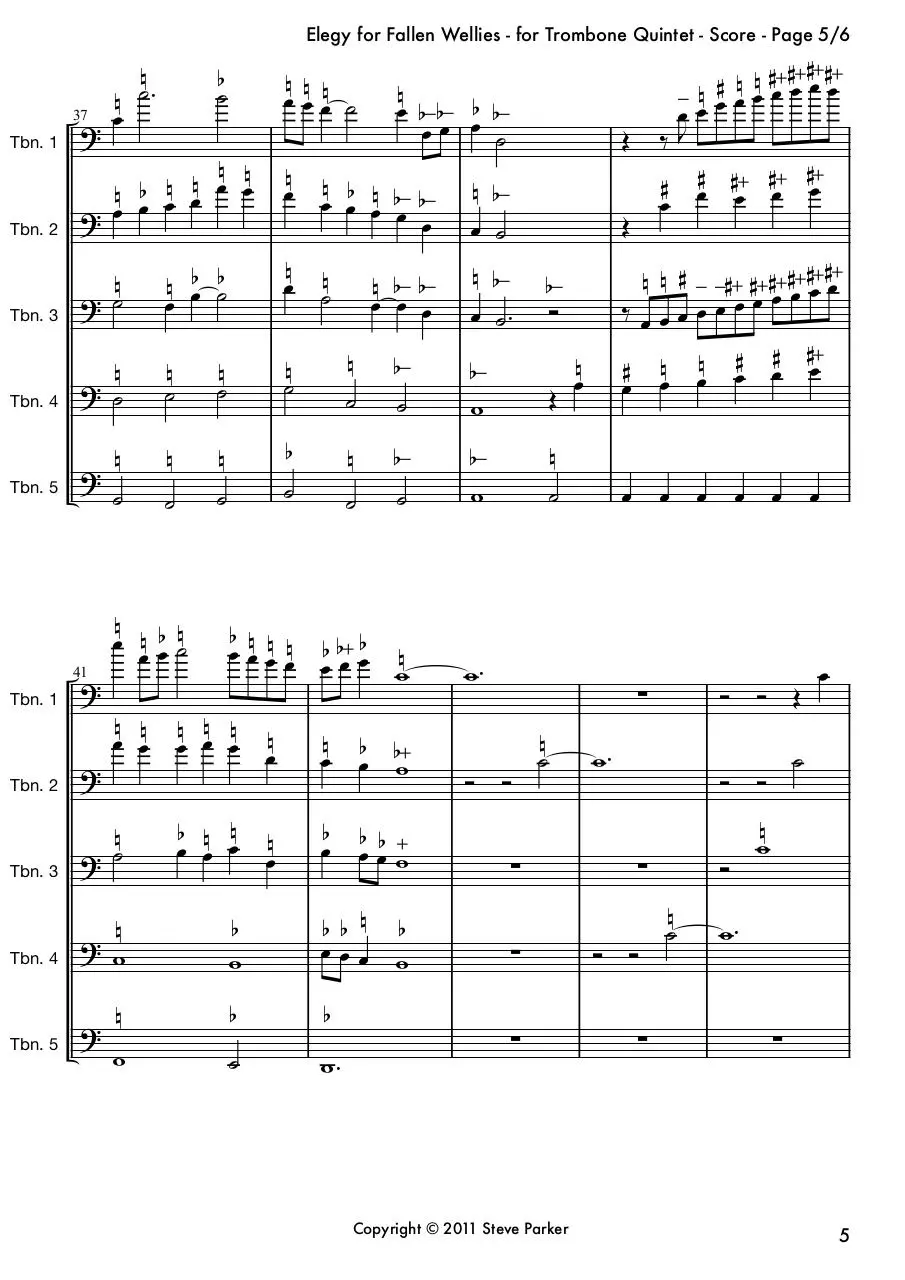 Page 5 of 6, Trombone Quintet
