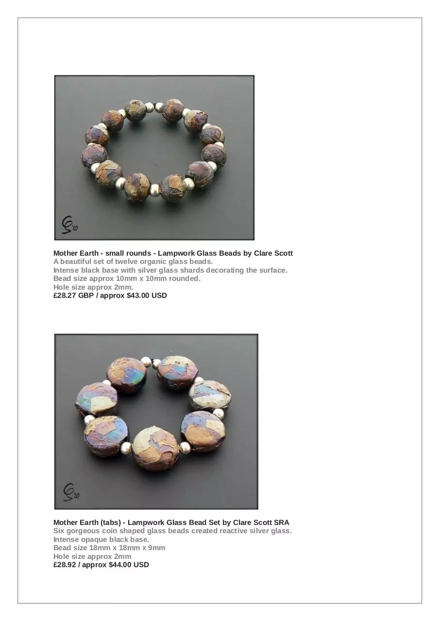 Page 2 of 46, BeadsbyClareScottCatalogueJan'11v1