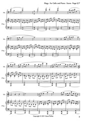 Page 3, Elegy for Cello and Piano
