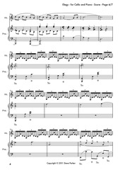 Page 4, Elegy for Cello and Piano