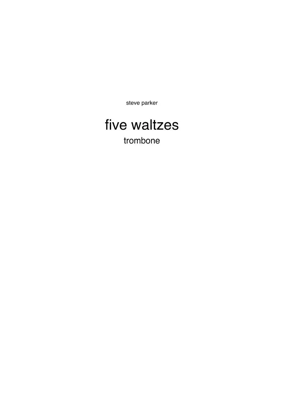 Page 1 of 6, five waltzes