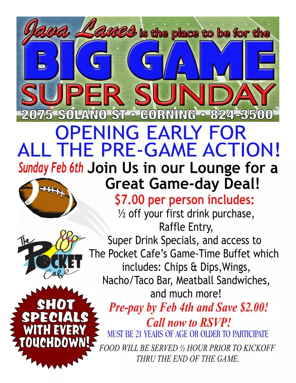Page 1 of 1, super bowl party