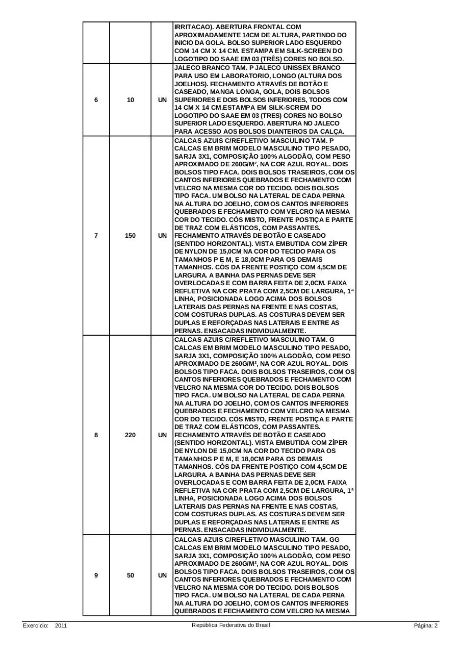 Page 2 of 7, Aquisição de Uniformes