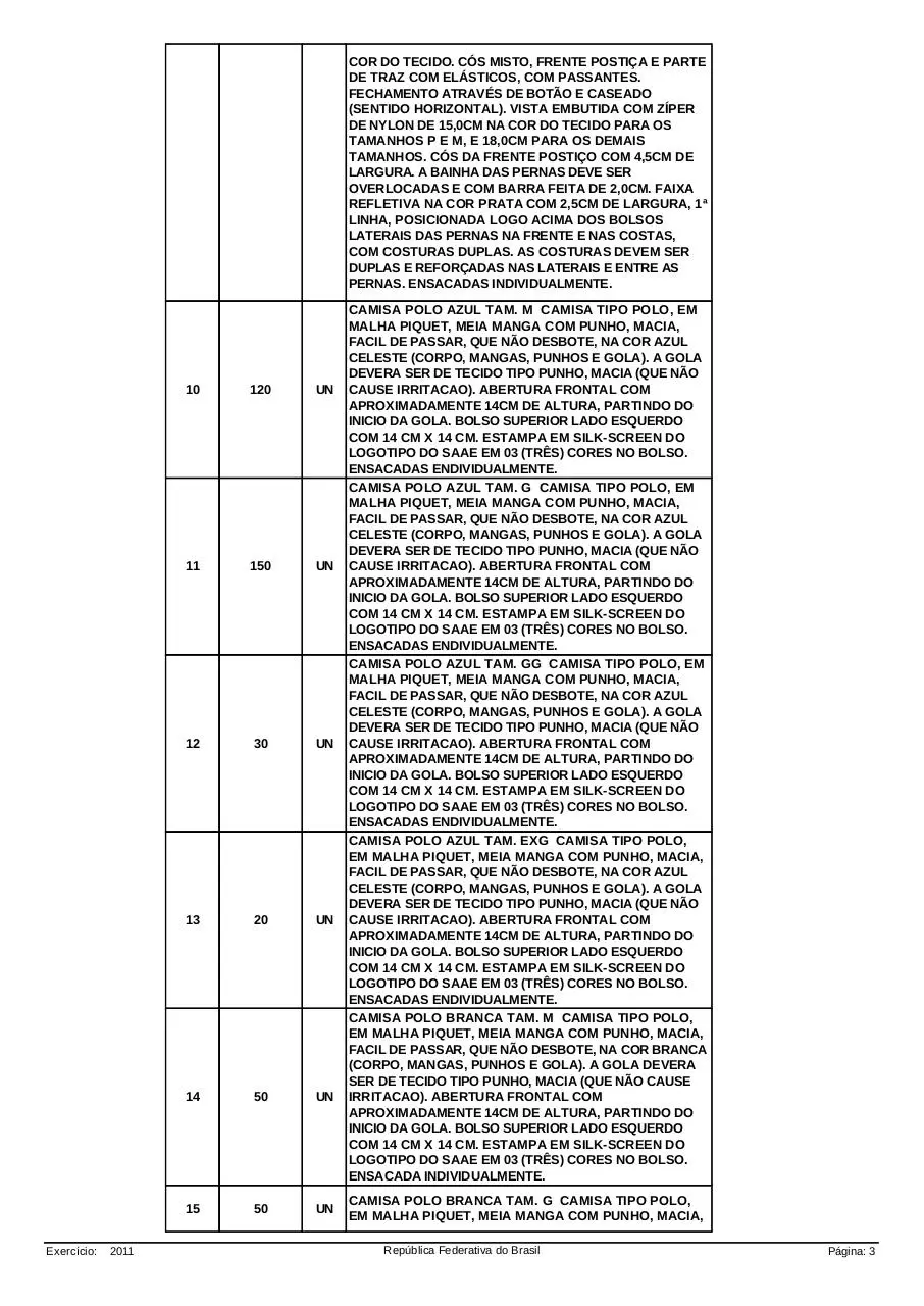 Page 3 of 7, Aquisição de Uniformes