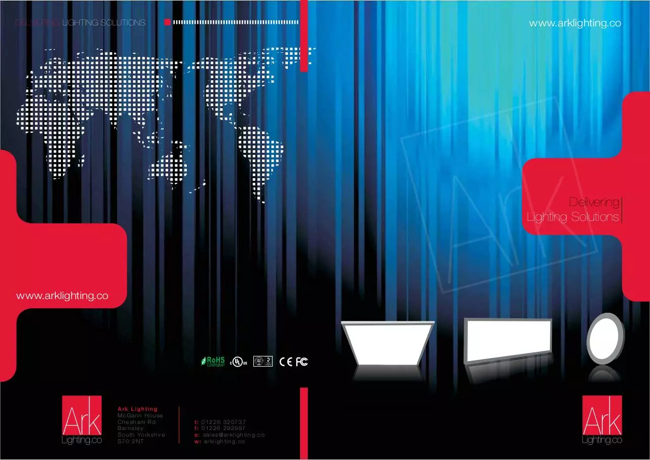 Page 1 of 30, ARK LED CATALOGUE 2011
