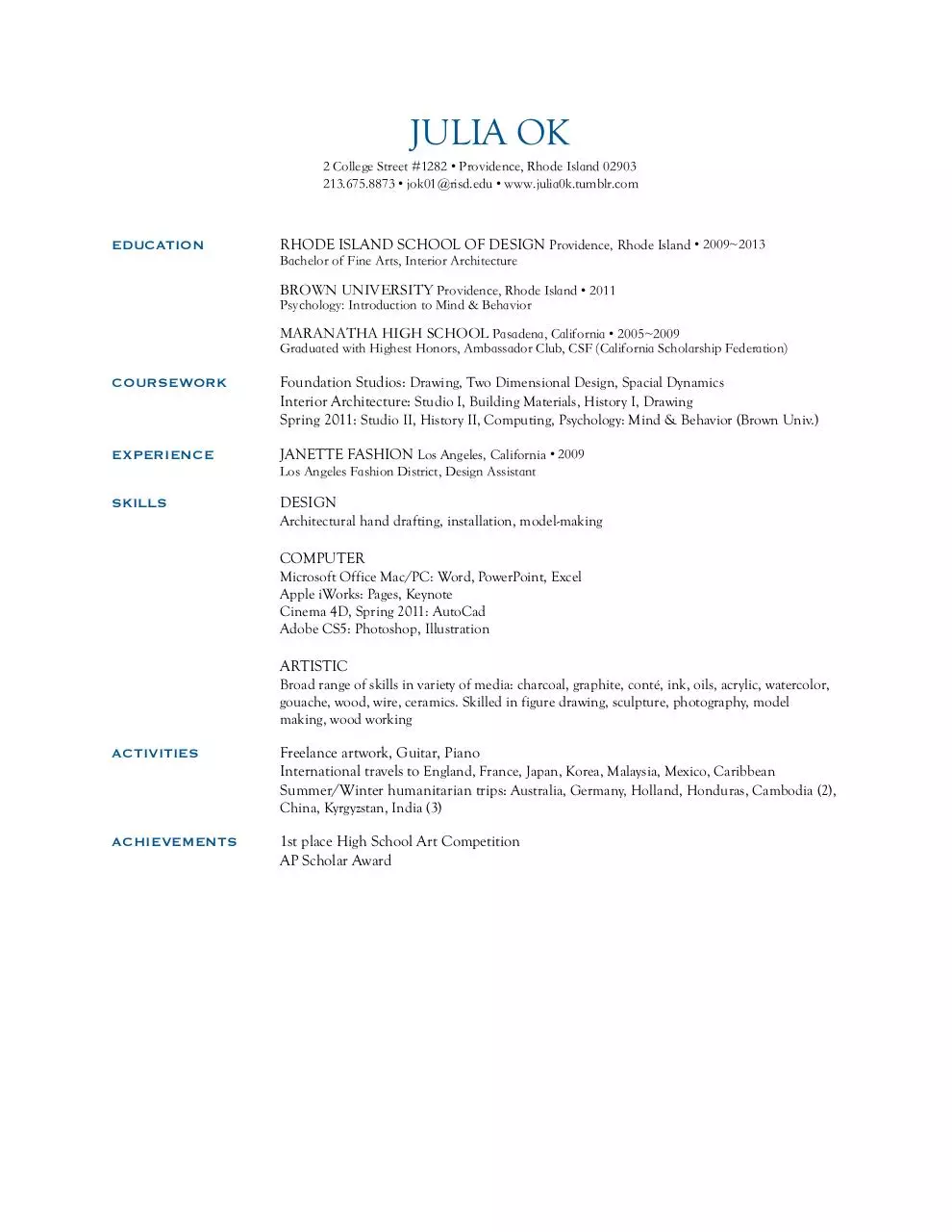 Page 1 of 1, resume