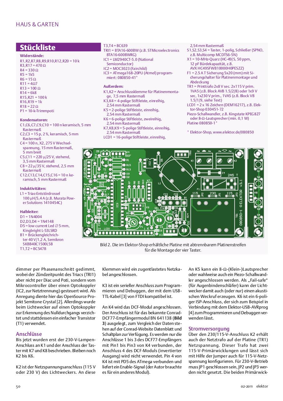 Document preview Elektor02-2011DE_Lichtwecker.pdf - page 3/5