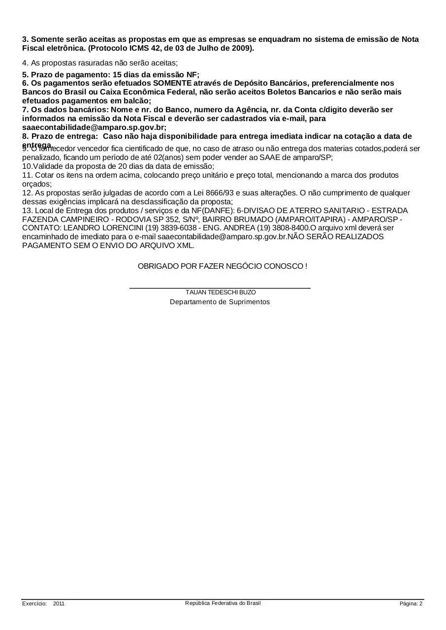 Page 2 of 3, termo de referencia