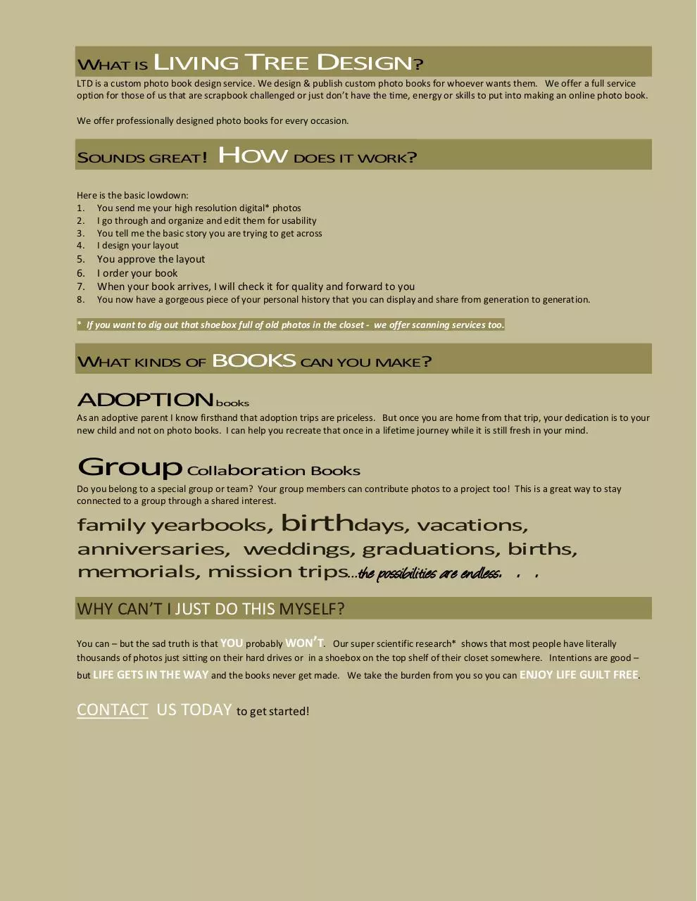 Page 1 of 1, What is Living Tree Design2