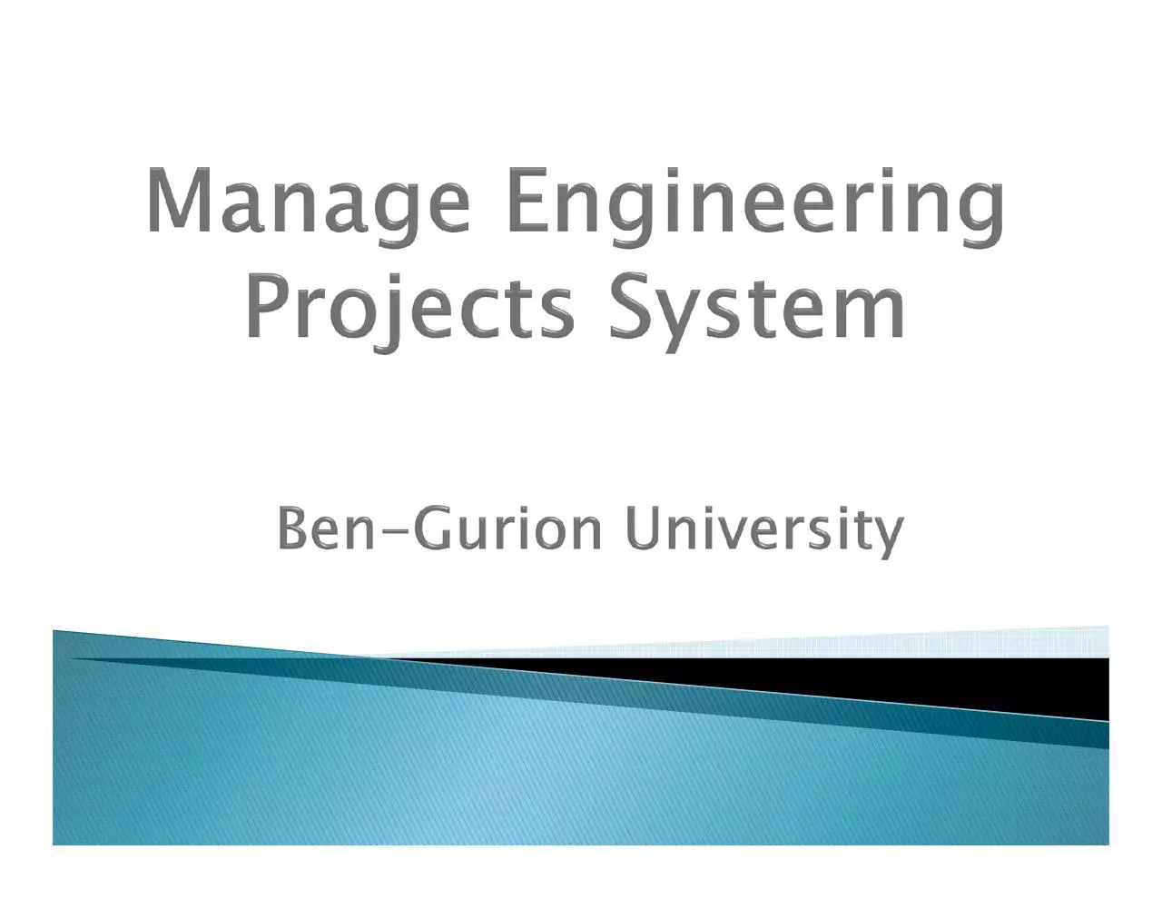 Page 1 of 14, ARD Presentation Manage Engineering projects system new