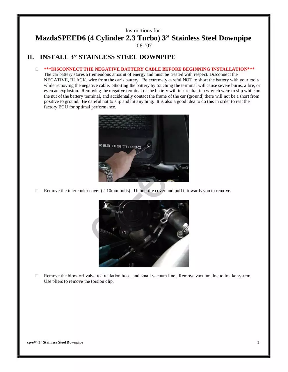 Page 3 of 10, Compressed Downpipe MazdaSPEED6