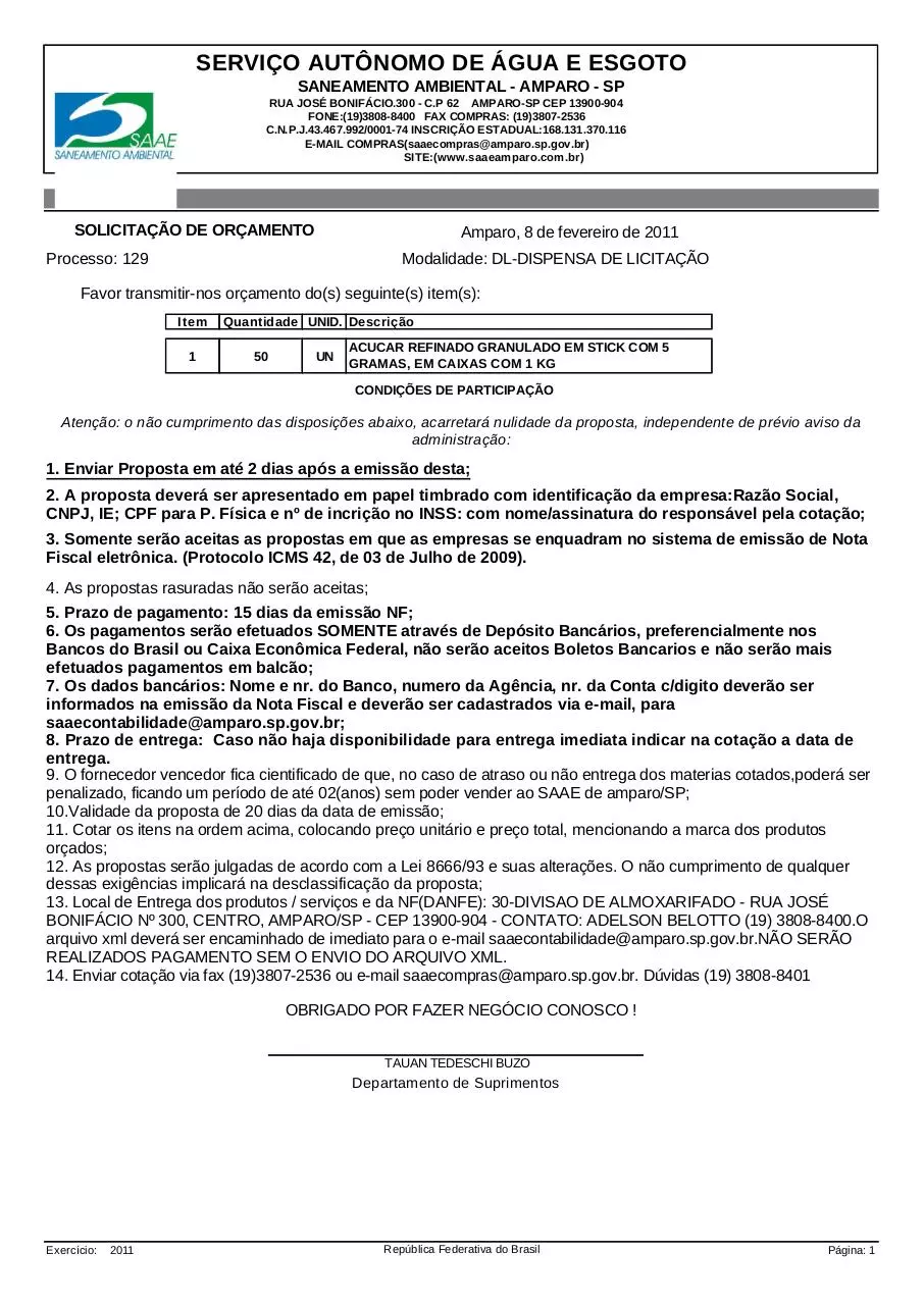 Page 1 of 2, descrição do açucar