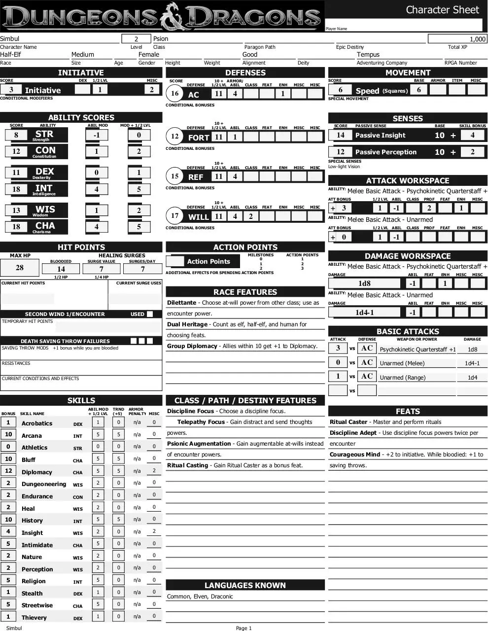 Page 1 of 3, Melike Tempus