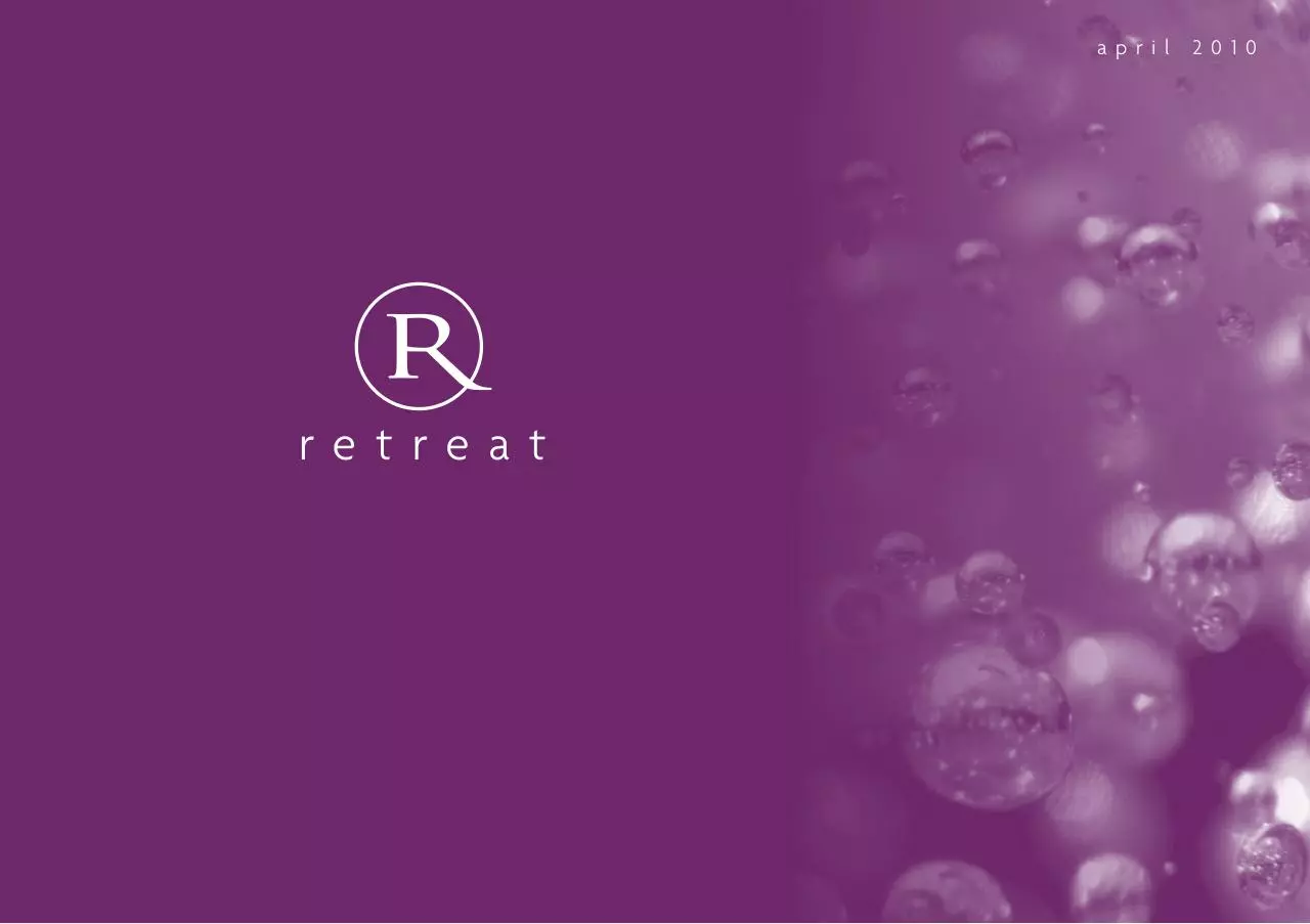 Page 1 of 13, 10905 Retreat Brochure 2 A5 Landscape Spot 519 PROOF
